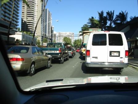 Traffic in Honolulu Hawaii